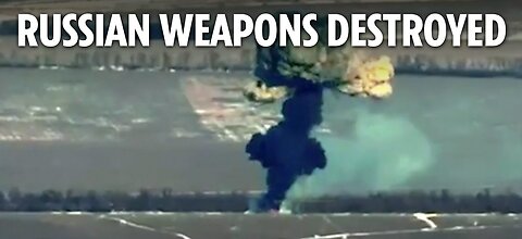 Ukrainian drones destroy two Russian howitzers in huge blast