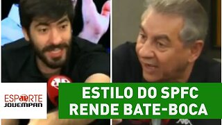 Estilo do SPFC rende bate-boca entre repórter e Flavio Prado