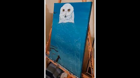 Painting Progression-Snowy Owl