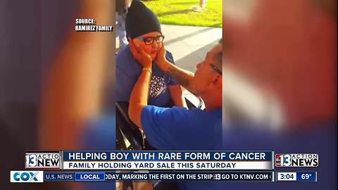 Yard sale for boy with rare cancer