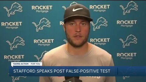 Stafford speaks post false-positive test