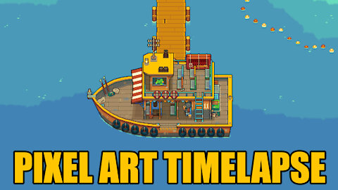 Alchemic Cutie: Ferry Boat Pixel Art Timelapse