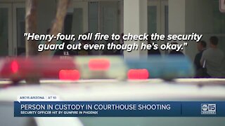 Person in custody in courthouse shooting