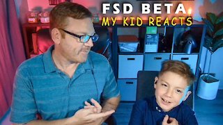 Tesla FSD Beta: My son reacts to no interventions.