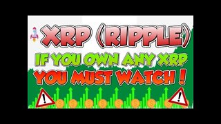 🚀🚨 RIPPLE XRP: IF YOU OWN ANY XRP YOU MUST WATCH!! (GET READY!)