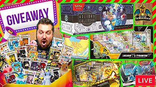 December GIVEAWAYS Now! XMAS Presents Variety Pokemon Cards Opening LIVE!