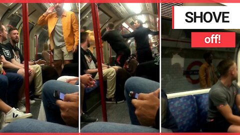 Tube passengers get fed-up with "boozy" singing Chelsea fan and PUSH him off train