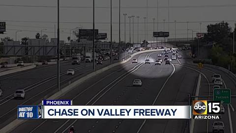 DPS pursue fleeing driver on Interstate 10 in Phoenix