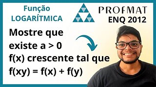 Mostre que existe a 0 tal que f(x)=logax | PROFMAT |Teorema da caracterização da função exponencial