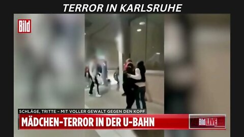 AKTUELLE KAMERA Terror in Karlsruhe: Teenager verprügeln Mädchen in der U-Bahn