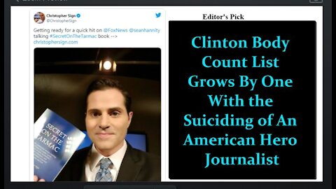The Clinton Body Count List Grows By One With the 'Suiciding' of An American TV Journalist Hero