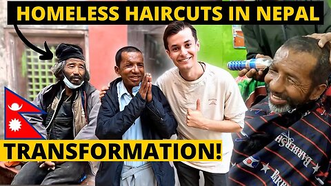 Giving Homeless People Haircuts in Nepal🇳🇵