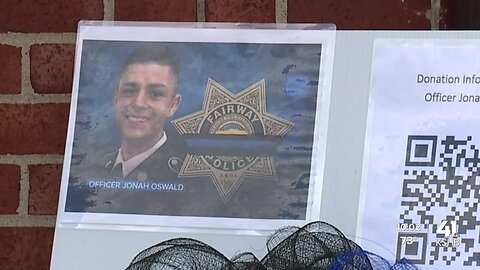 Last respects paid to fallen Fairway Ofc. Jonah Oswald at visitation