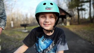 Skateboarding at Akron Falls Park- March 2022