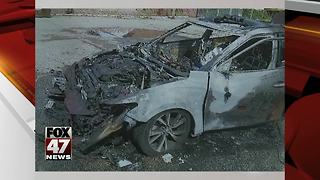 Woman's phone caught fire while she drove