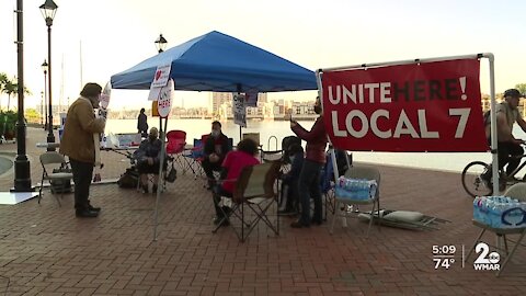 Marriott Waterfront workers fast for justice, workers want job, safety and healthcare protections