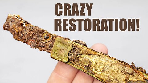 Very Rusty and Broken Trench Pocket Knife Restoration. 105 Years Underground