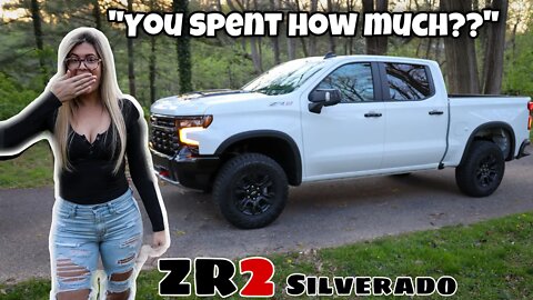 Girlfriend Reacts to my "Overpriced & Ridiculous" Brand New Silverado ZR2