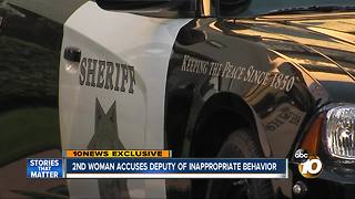 2nd woman accuses San Diego Sheriff's deputy of inappropriate behavior