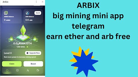 big mining mini app telegram earn ether and arb free