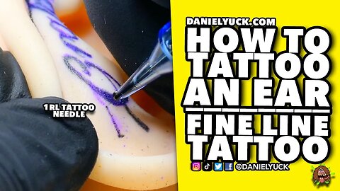 How To Use A 1RL Tattoo Needle | Tattooing An Ear