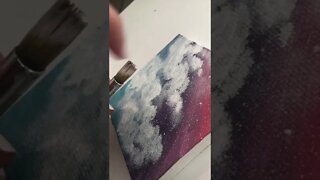 Magical Sky Painting. #acrylicpainting #clouds #artvlog