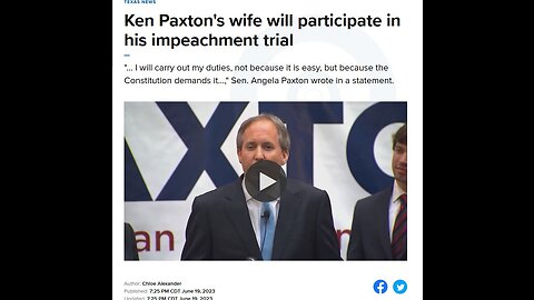 Texas: AG Ken Paxton's wife will participate in his impeachment trial