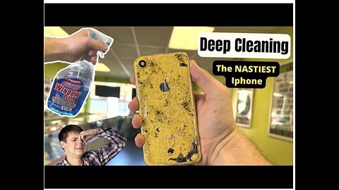 Deep cleaning the nastiest #iphone and case I’ve ever seen 🤢🤮 #asmr #gross #nasty #hair #discord
