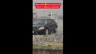 Meanwhile 😲 the massive hail #storm in the northeastern part of Coahuila in #Mexico yesterday.