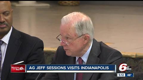 Attorney General Jeff Sessions praises the work of the Indianapolis Ten Point Coalition