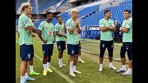 TRAINING OF THE BRAZILIAN NATIONAL TEAM BEFORE THE MATCH AGAINST GHANA