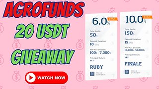 Agrofunds Update | 20 USDT Giveaway 🎁 🎁 🎁