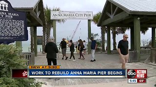 Construction begins on new Anna Maria Pier after Hurricane Irma damage