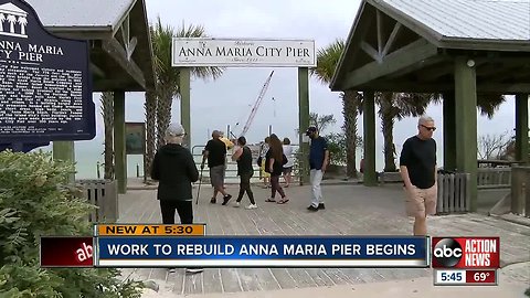 Construction begins on new Anna Maria Pier after Hurricane Irma damage