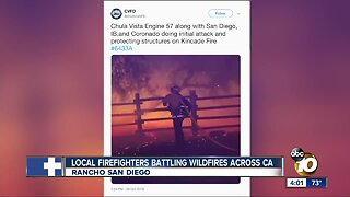 Local firefighters battle fires across California