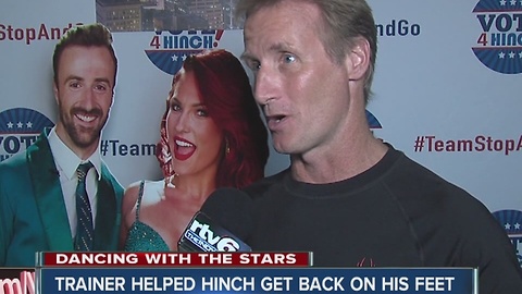 Trainer who helped Hinchliffe get back on his feet discusses the driver's DWTS run