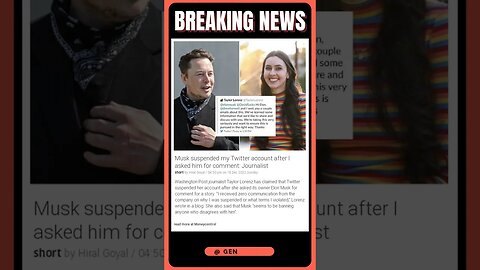 Live News | Journalist's Shocking Story: How Elon Musk Suspended My Twitter Account! | #shorts #news