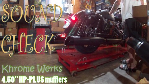 Harley M8 stock mufflers vs. Khrome Werks sound comparison - Random Garage