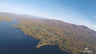 Peak Fall Foliage over Lake Winnipesaukee