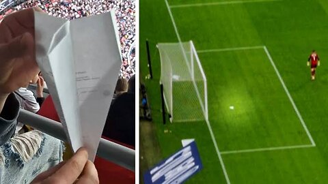 Paper Airplane Takes Flight at Soccer Stadium in Germany || ViralHog