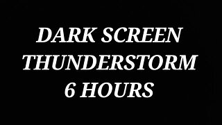 Dark Screen Thunderstorm [ No Rain ] Fall Asleep Faster #naturesounds #thunder #fallasleepfast