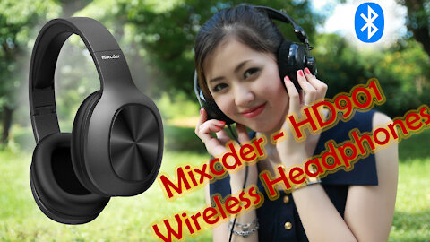 Mixcder HD901 Wireless Headphones, Bluetooth 5 0 Headphones, TF Card, Free Control, 40MM Drivers,