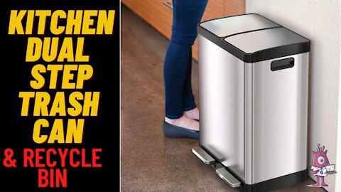 Gallon Kitchen Dual Step Trash Can & Recycle Bin/ Cool Gadget on Amazon You Should Buy /Tech Gadget