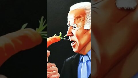 AI generated US President Joe Biden smelling the top of a carrot
