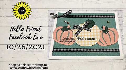 Adorable Pretty Pumpkins Card using Stampin' Up! Supplies!