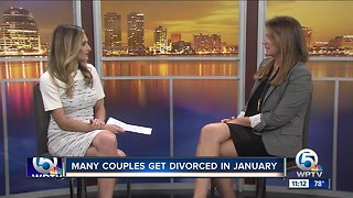 Why do many couples get divorced in January?