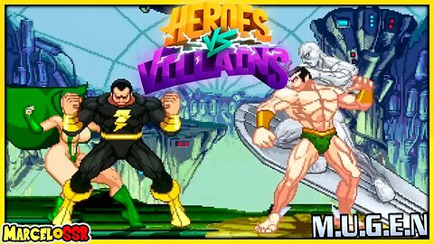 Black Adam & Moon Dragon Vs. Namor & Silver Surfer - Heroes X Villains M.U.G.E.N