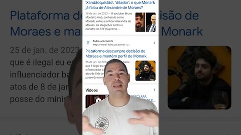 Monark diz que vai sair do Brasil porque tem medo de ser pelo, Alexandre de morais