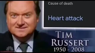 Tim Russert asked George Bush about skull & bones and he later on died.