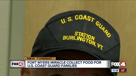 Fort Myers Miracle collect food for U.S. Coast Guard